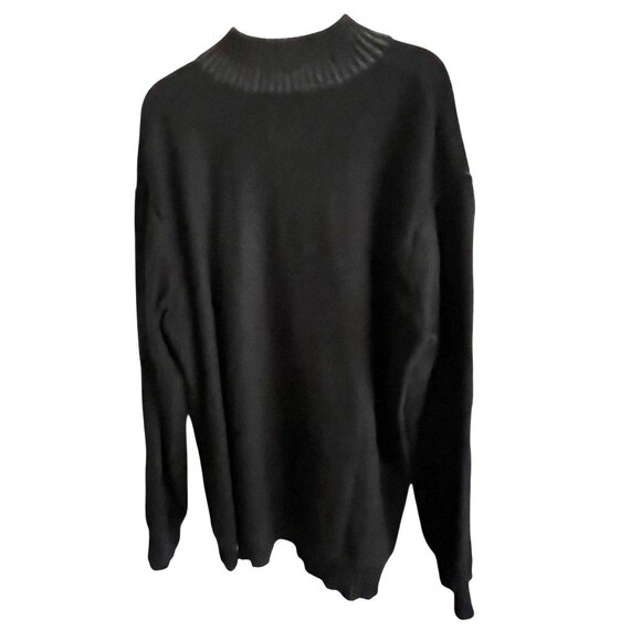 American Rag Mens Black 2XL XXL Quarter Zip Pullover Ribbed  Sweater - Picture 5 of 9